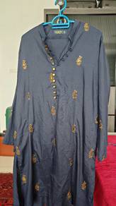 Original Pakistani Kurti / Kurta Top (Navy Blue)