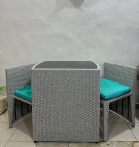Set Meja Rattan Compact