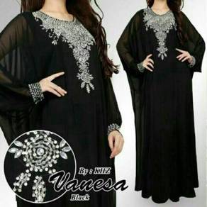 Kaftan vanesa maxi dress long sleeve Muslimah