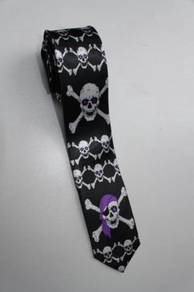 SLIM Pirates of the Caribbean PURPLE Neck Tie