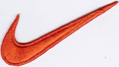Nike ORANGE Badge Iron On Embroidered Patch
