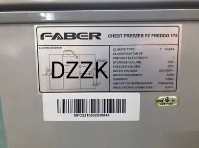 peti beku baru jenama faber 157.0liter 2022