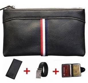(4-In-1) CLUTCH BAG WALLET BELT CARDS HOLDER