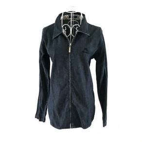 Burberry Denim Zip Up Long Sleeves Shirt