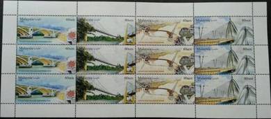 Mint Setenant Sheet Unique Structure Malaysia 2018