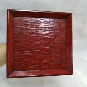 japanese tray, lacquer tray, sanuki bori lacquer