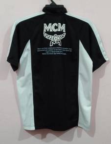 Rare collar shirt mcm big logo zippers limited