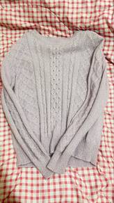 purple knitwear