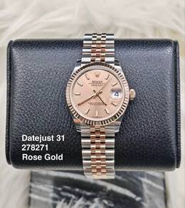 Rolex Datejust 31mm 278271 index Pink Rose New