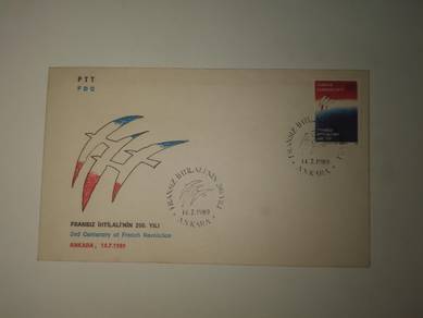 FDC Stamp Turkiye 1989-Centenary French Revolution
