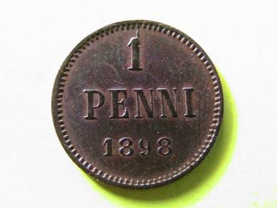 Finland 1 Penni 1898 [Kod : A2499]