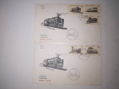 FDC Stamp Turkiye 1988 Locomotive