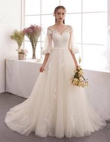 Cream fishtail wedding bridal dress gown RB2173