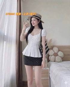 S7698C 套装（上衣+裙子）【Free Size】