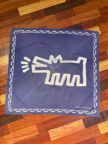 Keith Haring Estate Graphic Bandana Blue 90s