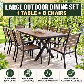 [USED] Almost-New Large Outdoor Dining Set