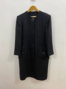 Nina Ricci Boutique Black Wool Long Coat