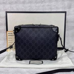 Gucci Soft Square Box Trunk Supreme Logo Black