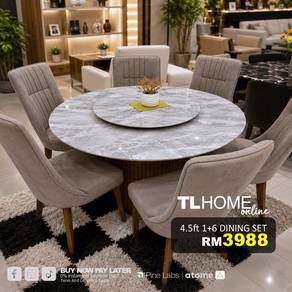 Round Dining Set (1+6)4.5ft