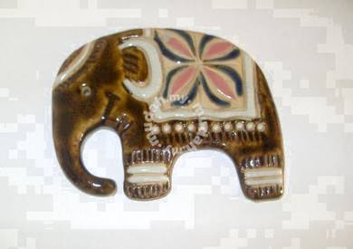 Elephant Ceramic Tile Decor - 5.5 inches