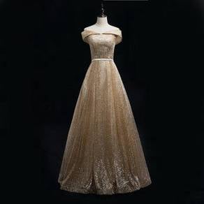 Gold pink silver glitter wedding dress RBP0879