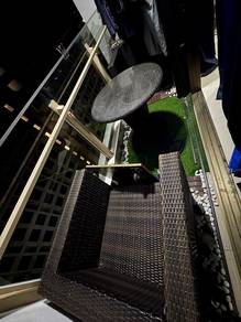 Set Bamboo Kerusi Meja Balcony