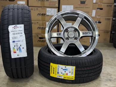 Sport Rim Baru 16 Volk Rays TE37 Hyper Black Siap