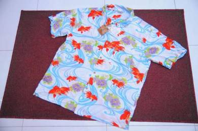 Kemeja ikan emas 100 % rayon SAIZ xxl