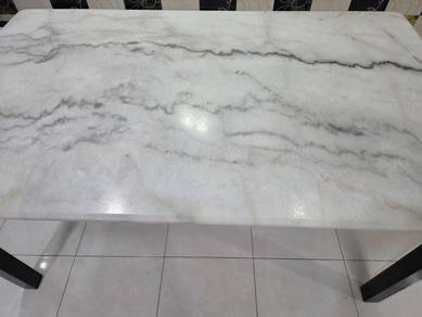 Modern Elegant White Marble Dining Table