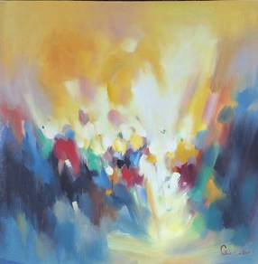 "Radiance in Motion" Abstract Oil Painting 2009