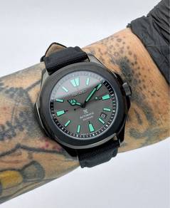 Custom Seiko Mod 42mm Black Night Prospex Nautilus