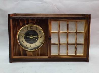 HOUSYO Cedar Craft Clock Table Clock Small accesso