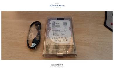 Seagate 500gb laptop hdd with USB 3.0 case.