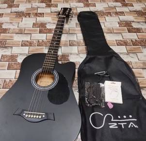 Black acoustic guitar