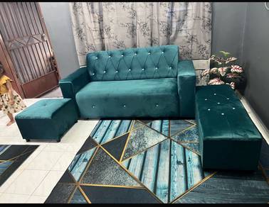 Sofa L shape 3 seater harga kilang baru