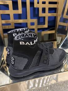 Balmain Black Sock Sneakers with Strap