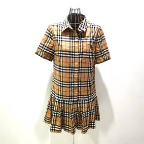 Burberry Beige Nova Checked Mini Dress
