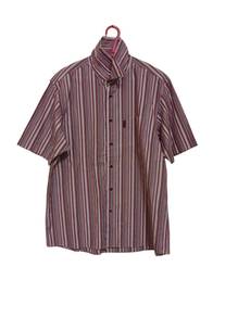 50.Burberry Black Label Striped Short Sleeve Shirt