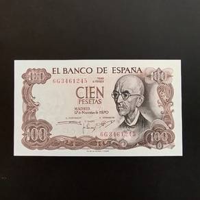 Spain 1970 100 peseta p152 unc 6G3461245 Bn094
