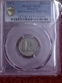 1971 ten cents Pcgs xf45 variety 2