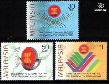Mint Stamp 30th Anniversary Asean Malaysia 1997
