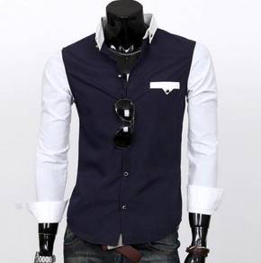 A0532 KEMEJA LENGAN PANJANG BIRU BLUE FORMAL SHiRT