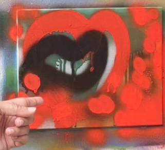 Painting meaning Stop War Love Peace 