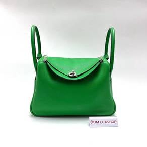 Preloved Hermes Bamboo Green Lindy 30 PHW