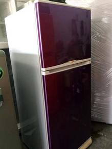 Purple Sanyo Fridge Refrigerator Peti Sejuk Ais
