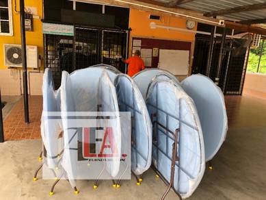 3V Round Folding Plastic Table Meja Plastik Bulat
