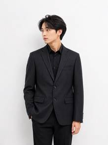 Japanese Vintage Orhica Wool Blend Stripe Blazer