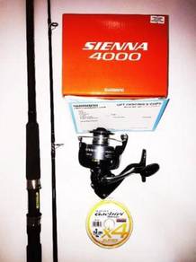 Shimano sienna 4000 combo seahawk wave rider rod