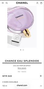 Chanel perfume- Chance Eau Splendide EDP 100ml