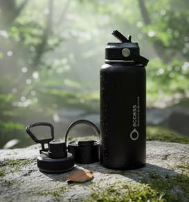 Black vacuum flask bottle with Montigo Ace Bottle